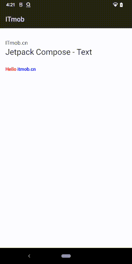 Handling click event in Jetpack Compose Text