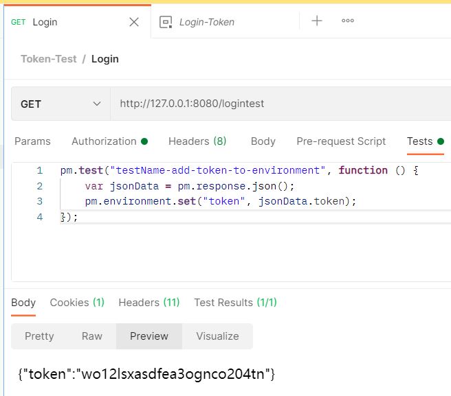 Postman set environments
