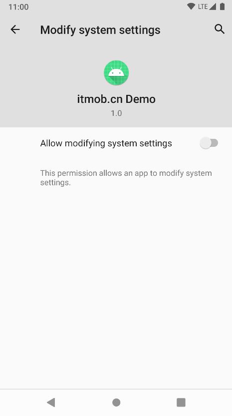 Request permission to modify system settings